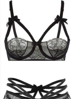 Agent Provocateur | Alina Black Lace Balconette Bra
